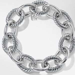 David Yurman Oval Link Chain Bracelet in Sterling Silver, 17mm